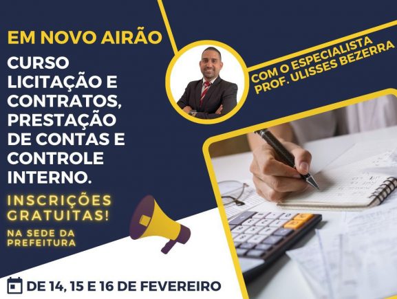 Ciama oferece curso gratuito de Licitação e Contratos, Prestação de Contas e Controle Interno